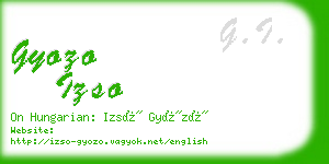 gyozo izso business card